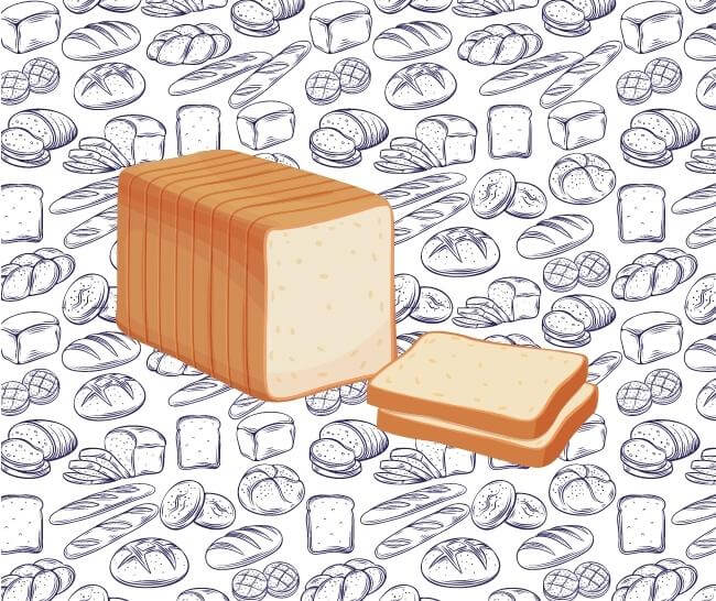 an illustration of a loaf of white bread