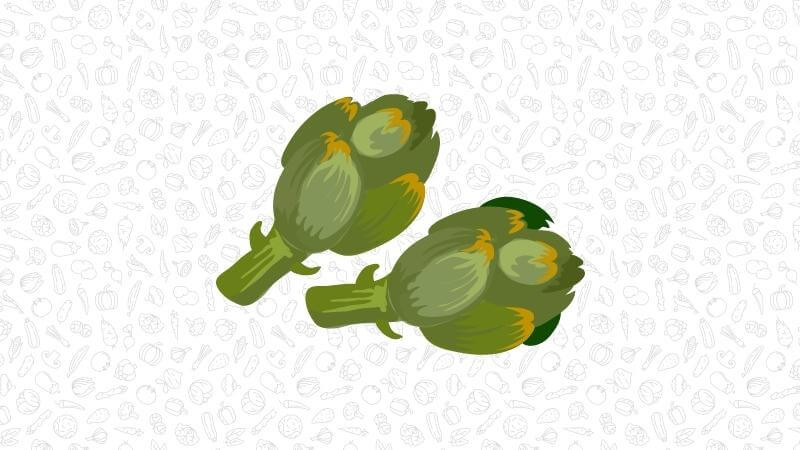 an illustration of two artichokes