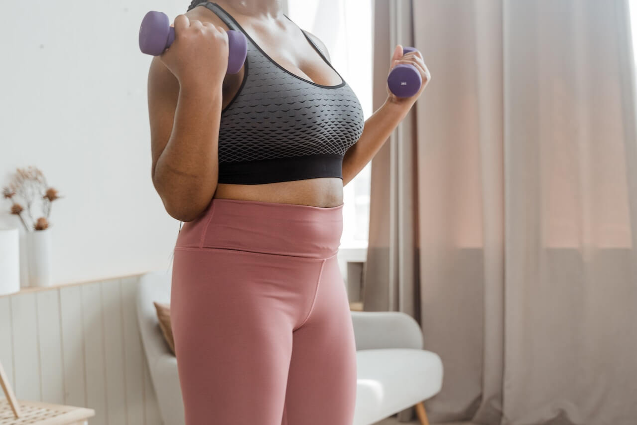 woman making exercise