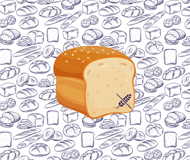 an illustration representing a loaf of gluten-free bread